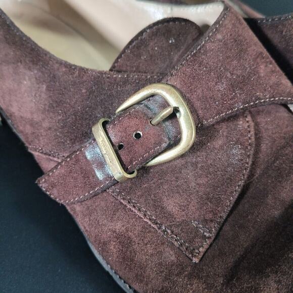 Salvatore Ferragamo Women's Flats Monk Strap Suede | 10 AAAA - Picture 11 of 16